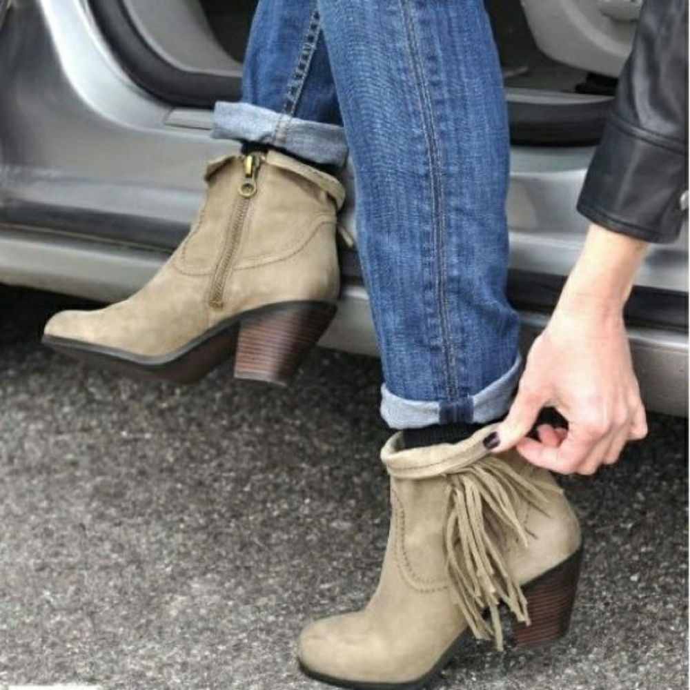 Western Sam Edelman Louie Fringe Boots! 7.5- Women